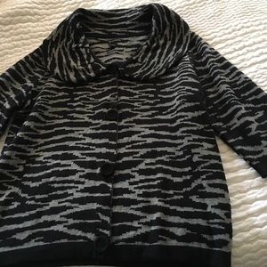 New Directions Black Cardigan Sweater